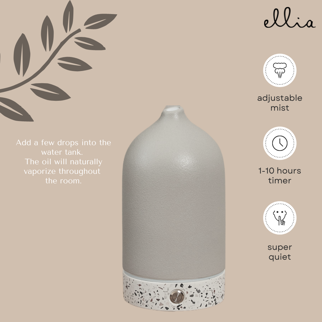 Pure Aroma Diffuser Ceramic & Terrazzo - Grey